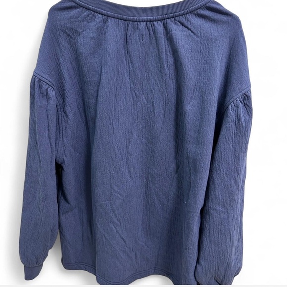 Aerie Deep Blue Blouse with Cute Tassle Details, NWT, Size Small - Picture 2 of 7